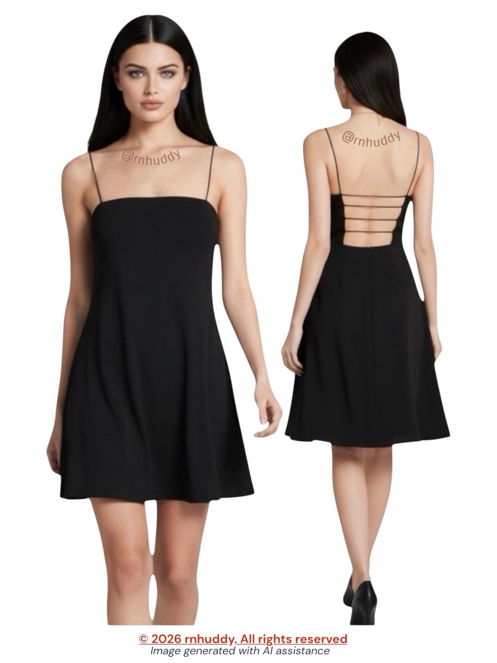 NWT UO Silence + Noise M black Thin Strap Slip Dress